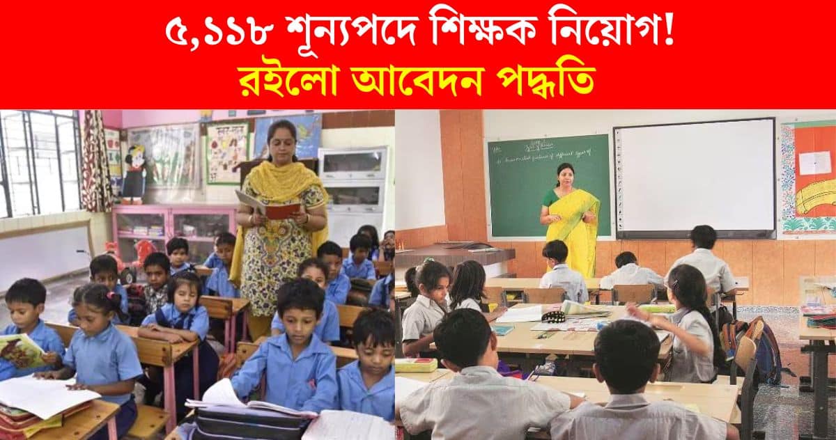 Teacher Recruitment 2024 5118 vacancy